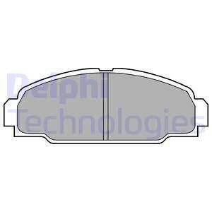 DELPHI Комплект тормозных колодок, дисковый тормоз LP607