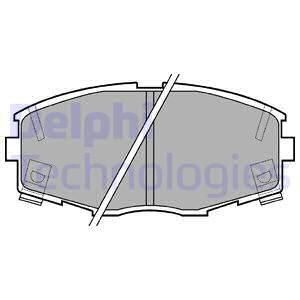 DELPHI Комплект тормозных колодок, дисковый тормоз LP614