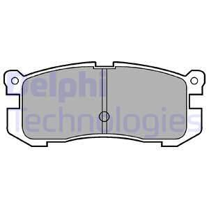 DELPHI Комплект тормозных колодок, дисковый тормоз LP624