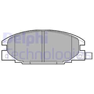 DELPHI Комплект тормозных колодок, дисковый тормоз LP629