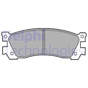 DELPHI Комплект тормозных колодок, дисковый тормоз LP632