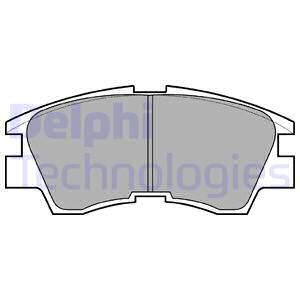 DELPHI Комплект тормозных колодок, дисковый тормоз LP633