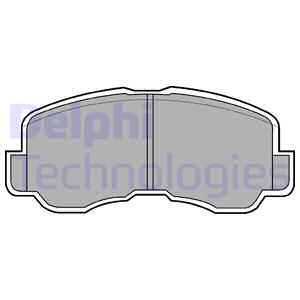 DELPHI Комплект тормозных колодок, дисковый тормоз LP640