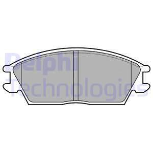 DELPHI Комплект тормозных колодок, дисковый тормоз LP704