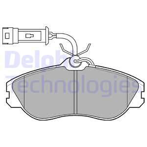 DELPHI Комплект тормозных колодок, дисковый тормоз LP706