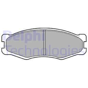 DELPHI Комплект тормозных колодок, дисковый тормоз LP707