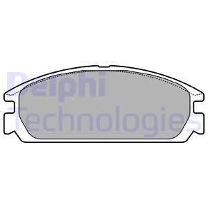 DELPHI Комплект тормозных колодок, дисковый тормоз LP721
