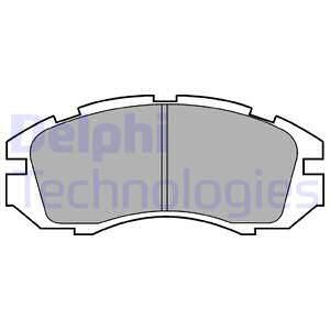 DELPHI Комплект тормозных колодок, дисковый тормоз LP813