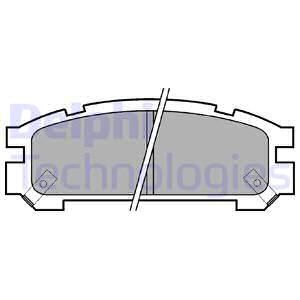 DELPHI Комплект тормозных колодок, дисковый тормоз LP814