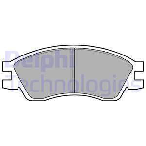 DELPHI Комплект тормозных колодок, дисковый тормоз LP819