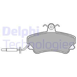 DELPHI Комплект тормозных колодок, дисковый тормоз LP822