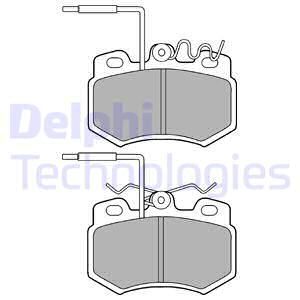 DELPHI Комплект тормозных колодок, дисковый тормоз LP823