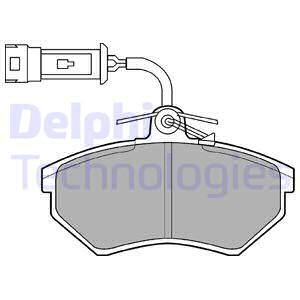 DELPHI Комплект тормозных колодок, дисковый тормоз LP884