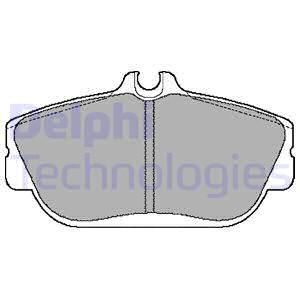 DELPHI Комплект тормозных колодок, дисковый тормоз LP887