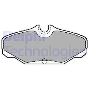 DELPHI Комплект тормозных колодок, дисковый тормоз LP888