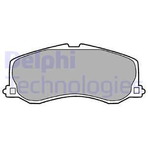 DELPHI Комплект тормозных колодок, дисковый тормоз LP945
