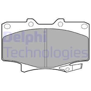 DELPHI Комплект тормозных колодок, дисковый тормоз LP962