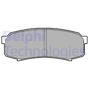 DELPHI Комплект тормозных колодок, дисковый тормоз LP963