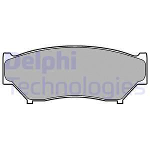 DELPHI Комплект тормозных колодок, дисковый тормоз LP967