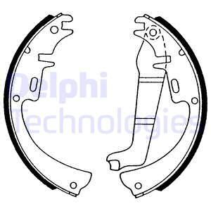 DELPHI Комплект тормозных колодок, стояночная тормозная с LS1119