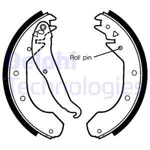 DELPHI Комплект тормозных колодок LS1297