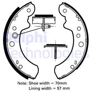 DELPHI Комплект тормозных колодок LS1312