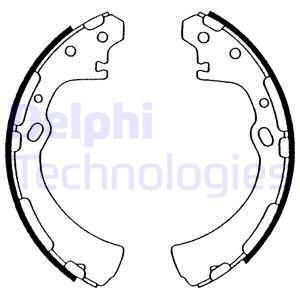 DELPHI Комплект тормозных колодок, стояночная тормозная с LS1553