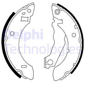 DELPHI Комплект тормозных колодок, стояночная тормозная с LS1778