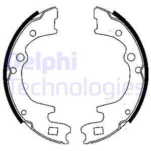 DELPHI Комплект тормозных колодок, стояночная тормозная с LS1835