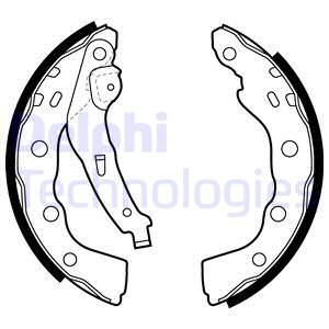 DELPHI Комплект тормозных колодок LS1880