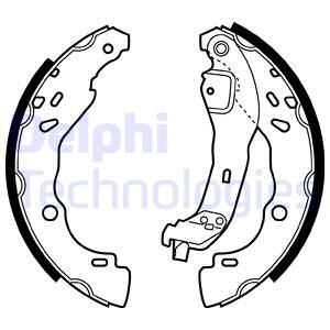 DELPHI Комплект тормозных колодок LS1968