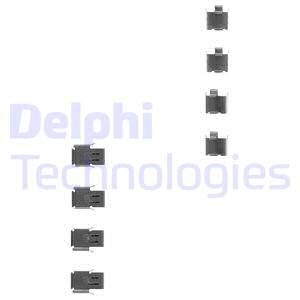 DELPHI Комплектующие, колодки дискового тормоза LX0163
