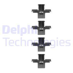 DELPHI Комплектующие, колодки дискового тормоза LX0222
