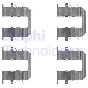 DELPHI Комплектующие, колодки дискового тормоза LX0489