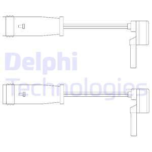 DELPHI Сигнализатор, износ тормозных колодок LZ0153