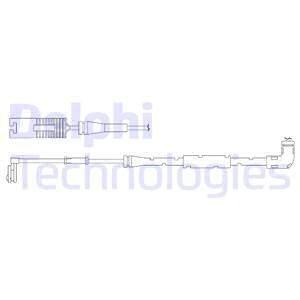 DELPHI Сигнализатор, износ тормозных колодок LZ0195