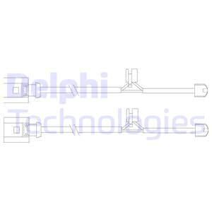 DELPHI Сигнализатор, износ тормозных колодок LZ0205