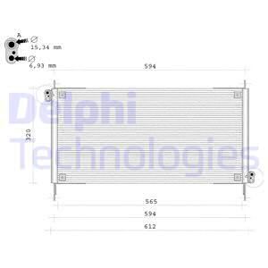 DELPHI Конденсатор, кондиционер TSP0225109