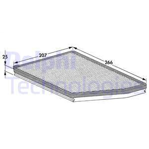 DELPHI Фильтр, воздух во внутренном пространстве TSP0325053