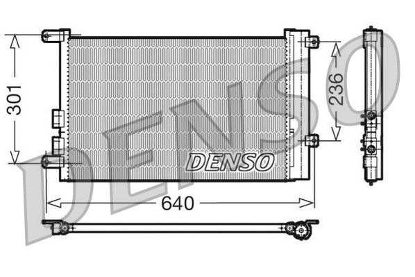 DENSO Конденсатор, кондиционер DCN01016