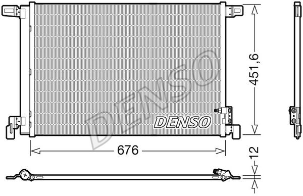 DENSO Конденсатор, кондиционер DCN02008