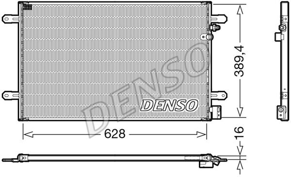 DENSO Конденсатор, кондиционер DCN02037