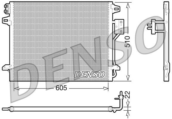 DENSO Конденсатор, кондиционер DCN06006