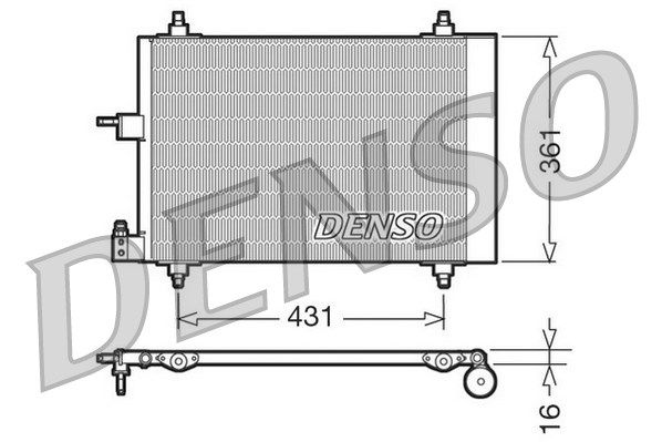 DENSO Kondensators, Gaisa kond. sistēma DCN07009