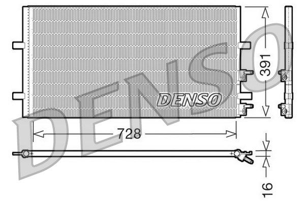 DENSO Конденсатор, кондиционер DCN10017