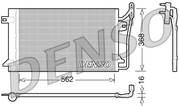 DENSO Конденсатор, кондиционер DCN10026