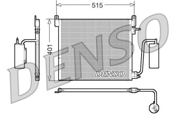 DENSO Конденсатор, кондиционер DCN20033