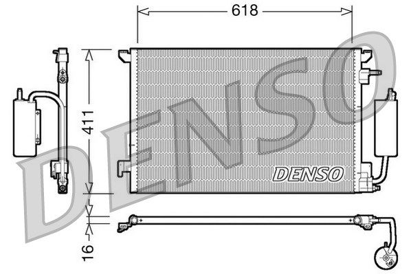 DENSO Конденсатор, кондиционер DCN20035