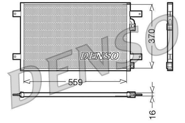 DENSO Конденсатор, кондиционер DCN32014