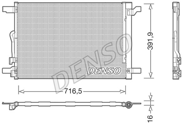 DENSO Конденсатор, кондиционер DCN32024